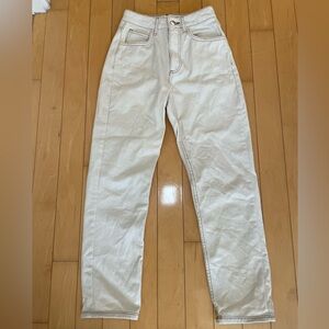 ASOS cream jeans with brown lining barely worn